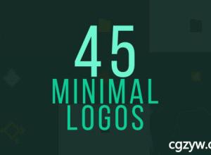 AE模板-45个扁平化MG动画Logo展示 Logos Reveal 免费下载
