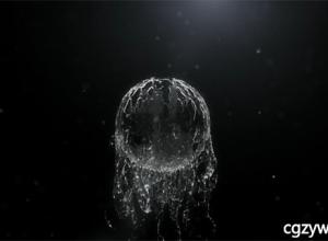 AE模板-球形液体流动Logo标志展示 Spherical Liquid Logo Reveal