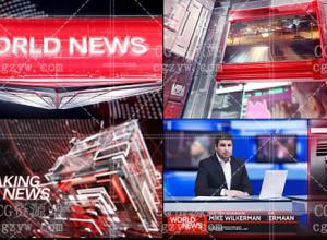 AE模板-炫酷广播电视宣传体育天气新闻栏目包装采访事件介绍开场