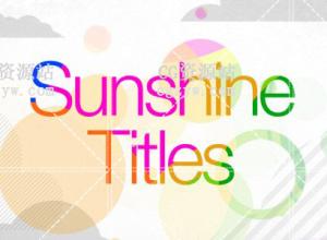 AE模板-可爱卡通阳光文字开场动画 Sunshine Titles 免费下载