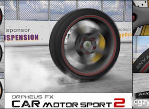AE模板-轮胎转动文字Logo体育赛事开场 Car Motor Sport Opener 2 免费下载
