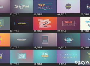 AE模板-20个人名字幕条标题MG动画用于婚礼视频活动宣传片 免费下载