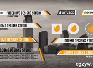 AE模板-现代优雅企业图形动画新闻包装字幕条展示Modern Lower Third 免费下载