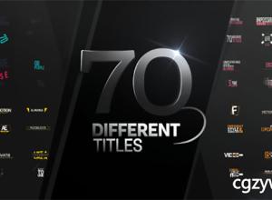 AE模板-70种个性文字排版动画公司企业宣传文字标题 70 Different Titles 免费下载