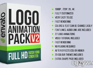 AE模板-27组扁平化Logo展示 Logo Animation Pack V2 免费下载