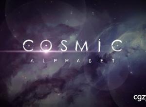 AE模板-未来高科技神秘字母表文字动画 Cosmic Alphabet 免费下载