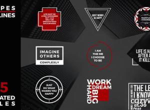 AE模板-85种形状与线条简洁人名字幕条标题动画 Shapes and Lines – 85 Typography Elements 免费下载