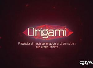AE脚本-Aescripts Origamit v1.0.2折纸动画展开MG动画脚本 Win64