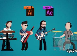 AE教程-MG卡通人物角色动画制作Skillshare Rock Out with Character 免费下载