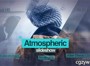 AE模板-优雅三维视差公司企业旅游图片开场片头展示 Atmospheric Slideshow免费下载