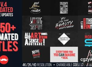 AE模板-4K扁平化片头标题动画电视包装字幕条Animated Titles Pack 免费下载