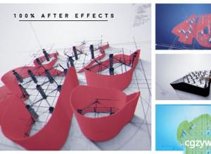 AE模板-施工建筑蓝图公司企业三维标志Logo展示设计片头Architect Logo Reveal v2免费下载