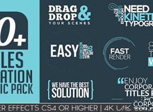 AE模板-50种标题字幕MG动画图形排版 Titles Animation Graphic Pack免费下载