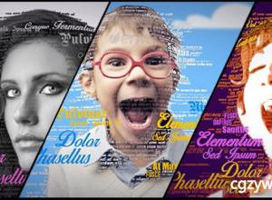 AE模板-三维人像创意立体字体填充排版工具包 3D Typography Portrait Tool 免费下载