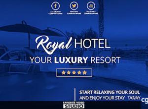 AE模板-商务时尚宾馆酒店房地产信息图表介绍展示 Royal Hotel Presentation 免费下载