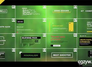 AE模板-4k100款简洁线条动画人名字幕条文字标题MG动画