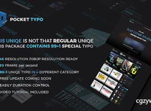 AE模板-创意动感炫酷文字标题动态排版人名字幕条MG动画预设包展示