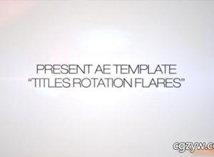 AE模板-破碎旋转文字拼贴展示文字动画 Titles Rotation Flare 免费下载