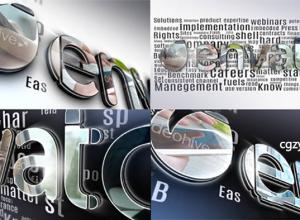 AE模板-企业标志logo表面反射钢铁质感3D文字展示 Simple 3D Logo 免费下载