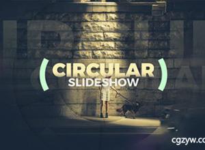 AE模板-优雅时尚图片圆形遮罩转场展示片头 Circular Slideshow – Modern Elegant Parallax Opener 免费下载