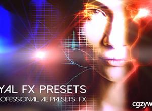 AE预设-80个视频特效转场辉光特效 Royal FX Presets免费下载