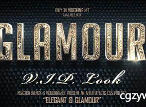 AE模板-优雅高贵三维黄金质感logo片头变形介绍 Elegant And Glamour Titles 免费下载