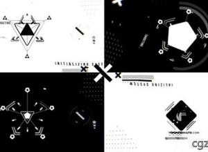 AE模板-创意线条图形标志Logo展示MG动画The X Logo Reveal 免费下载