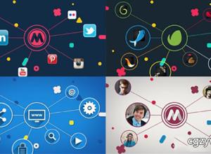 AE模板-企业公司业务宣传科技线条连接logo标志展示The Connection Logo Reveal 免费下载