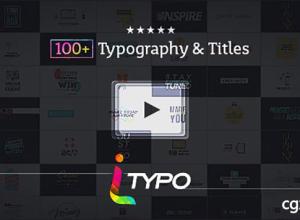 AE模板-100+高级时尚栏目包装扁平化文字标题字幕排版MG动画