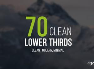 AE模板 70款简洁文字人名字幕条标题动画Videohive Lower Thirds 免费下载