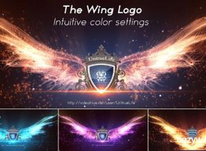 AE模板-炫酷游戏Logo火焰粒子翅膀扇动展示 免费下载