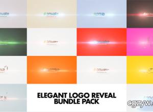 AE模板-光学耀斑Logo展示 Elegant Logo Reveal Bundle Pack 免费下载