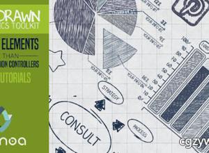 AE模板-二维铅笔手绘卡通信息图表数据展示 Hand Drawn Infographics Toolkit 免费下载