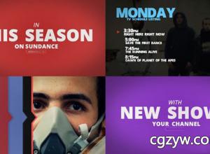 AE模板-时尚品牌音乐舞蹈电视广播栏目预告宣传包装片头 Sundance TV Rebrand 免费下载