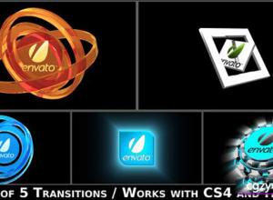 AE模板-三维logo过渡电视栏目包装Logo展示转场 Broadcast Logo Transition Pack免费下载