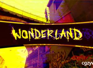 AE模板-复古色彩分离毛刺数字失真噪点动感音乐片头 Wonderland Glitch Art Slideshow 免费下载