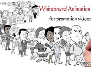 AE模板-手绘卡通元素产品解说元素动画元素包 Whiteboard Animation Pack For Promotion Videos 免费下载