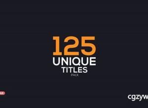 AE模板-125组简约公司企业文字排版人名字幕条动画 The Titles 免费下载