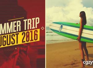 AE模板-夏日旅游快乐节日照片视频展示片头 Summer Trip 免费下载