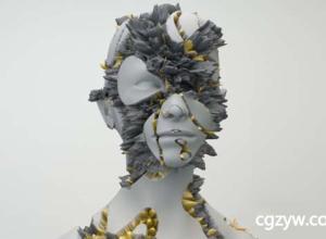 C4D置换噪波贴图教程 Cinema 4D – Creating Displacement Maps Tutorial(含工程)