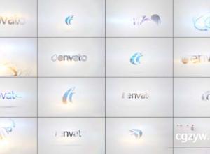 AE模板-20个简洁线框描边翻转Logo展示 Quick Logo Sting Pack 11- Clean & Minimal 免费下载