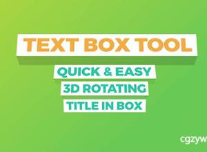 AE模板-创意立体方块文字翻转文字标题工具包 Text Box Tool 免费下载
