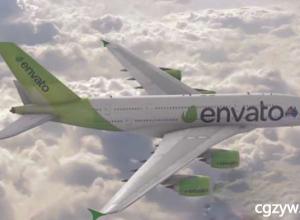 AE模板-E3D穿越云层自定义飞机航班飞行动画 Your Airlines V2 免费下载