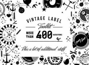 AE模板-复古图案徽章婚礼标题工具包含音效 Vintage Label Tool 免费下载