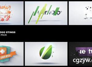 AE模板-6个企业公司切片复古丝带气球爆裂飞溅Logo展示 Premium Logo Pack 6in1 免费下载