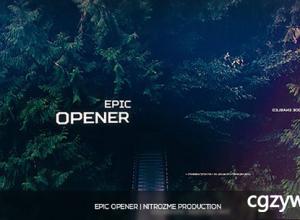 AE模板-典雅时尚企业电视节目科技感噪波震撼片头图片展示 Epic Opener 免费下载