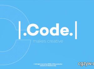 AE模板-现代干净文字排版开场产品解说动画 Code Typography 免费下载
