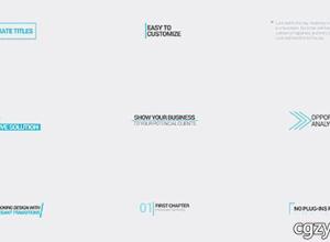 AE模板-4K扁平化公司企业商务简洁人名字幕条标题动画 Minimal Corporate Titles 免费下载