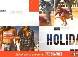 AE模板-公司形象夏日派对旅游时尚活力视频片头 The Summer 免费下载