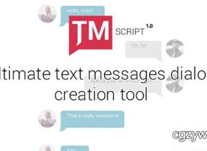 AE脚本+模板-手机信息短信对话气派框 Text Messages Ultimate Kit TMScript 1.01 免费下载